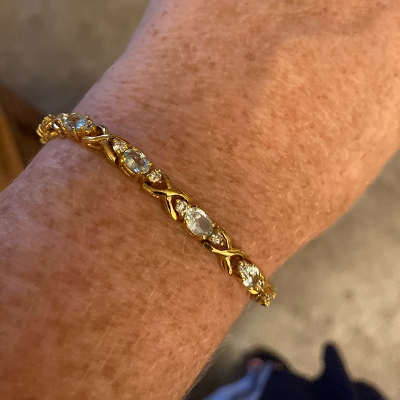 COPY - Blue Topez tennis bracelet - Picture 1 of 2